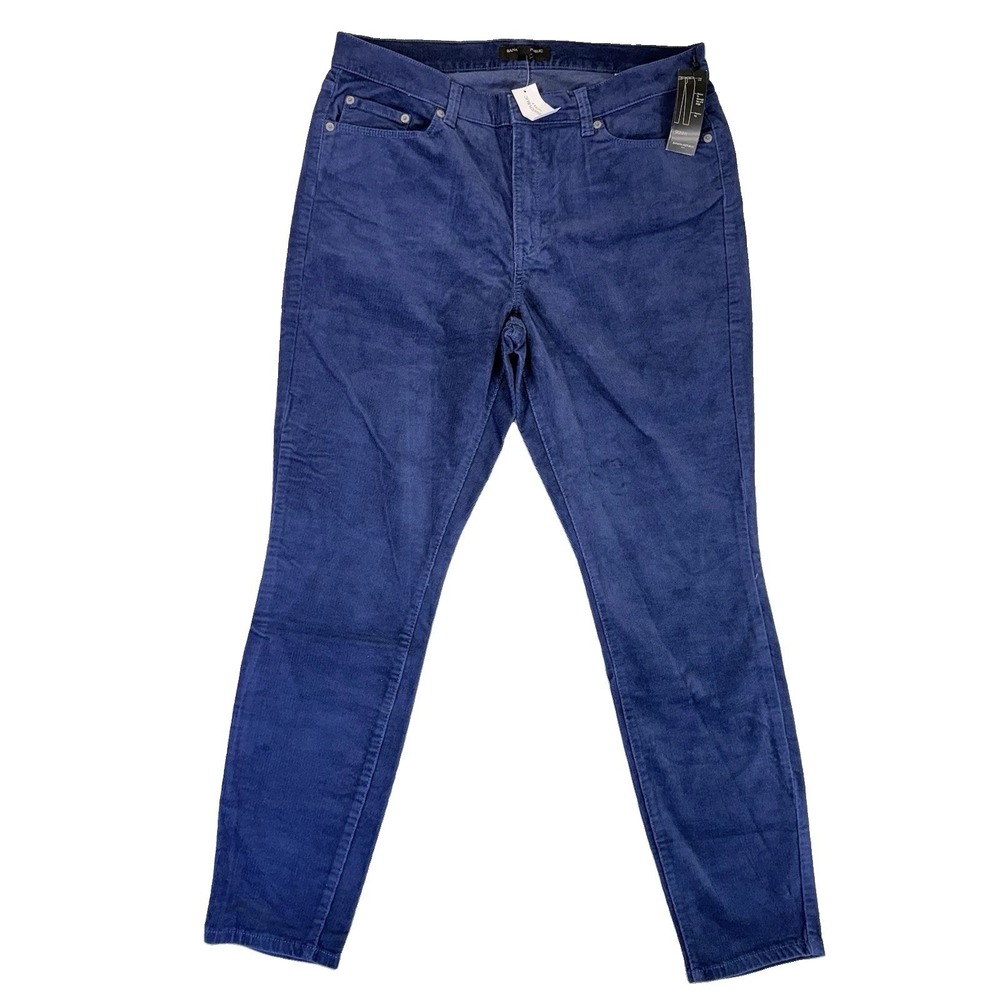NWT Banana Republic Factory Womens 12 Skinny Corduroy Pants Blue 12/31 Preppy